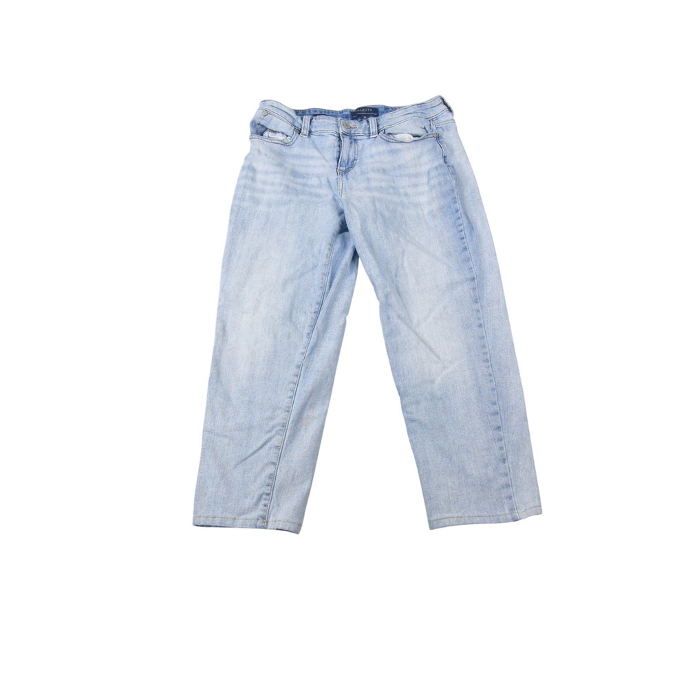 Talbots Boyfriend Jeans Womens 10P (30x24) Blue Flattering Collection Light